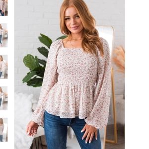 Floral Peplum Blouse